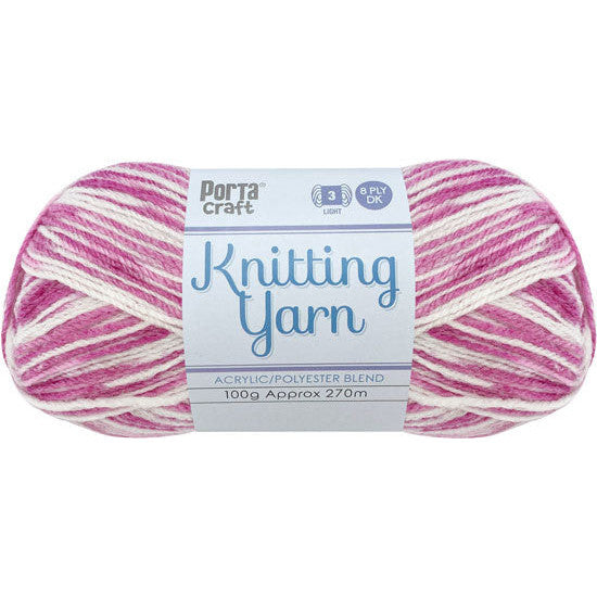 Knitting Yarn 100g 270m 8ply - Multi Berries N Cream