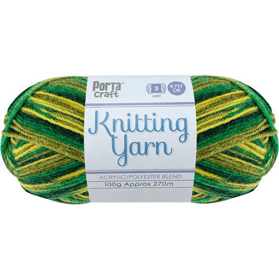 Knitting Yarn 100g 270m 8ply - Multi Leprechaun