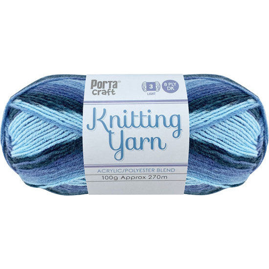 Knitting Yarn 100g 270m 8ply - Multi Whirlpool