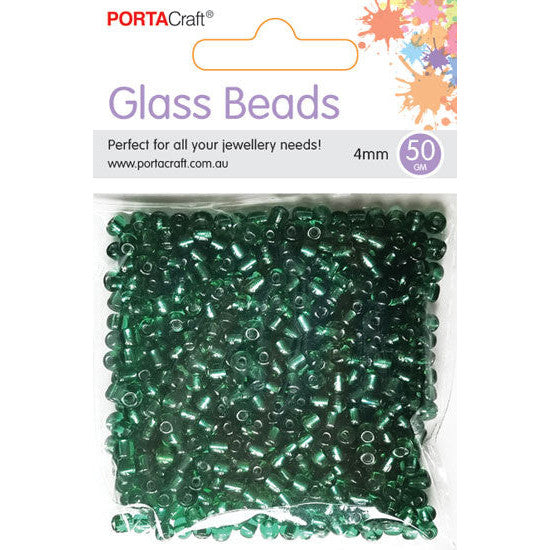 Porta Craft Forest Translucent Glass Beads 3mm 50g Pack