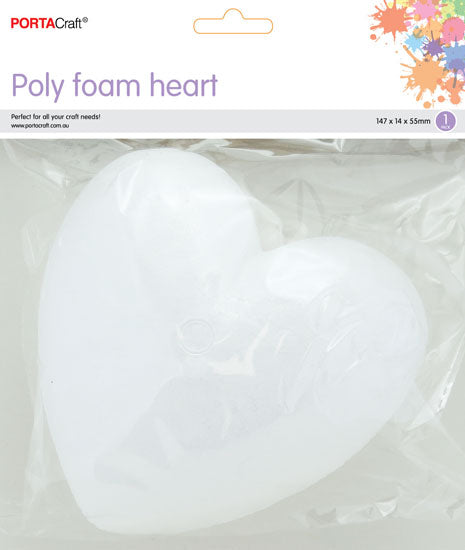Polystyrene Heart 147x14x55mm