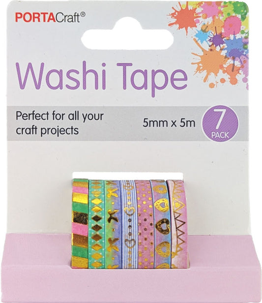Washi Tape 5mm x 5m 7pk