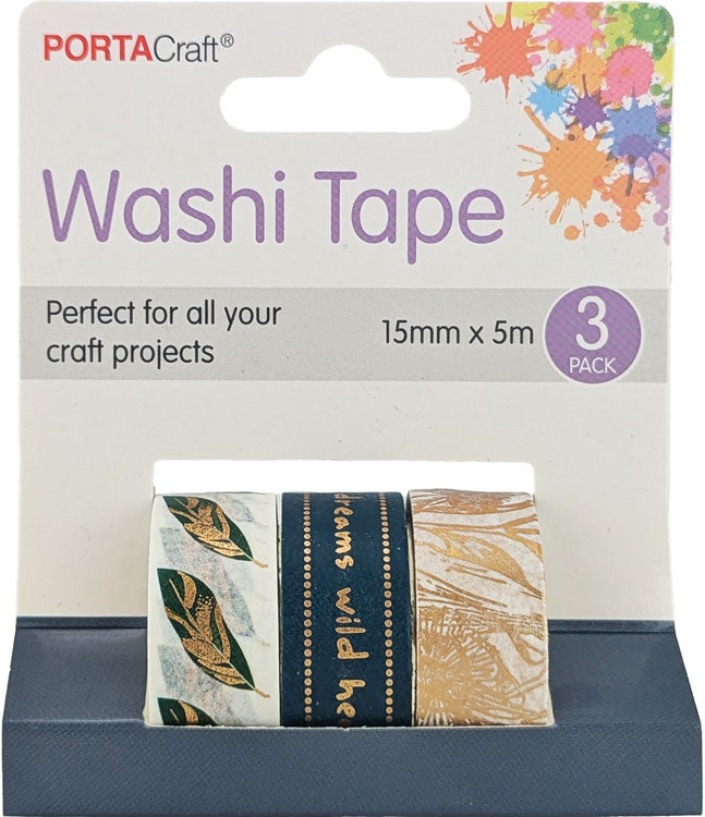 Washi Tape 15mm x 5m 3pk - Big Dreams, Wild Heart
