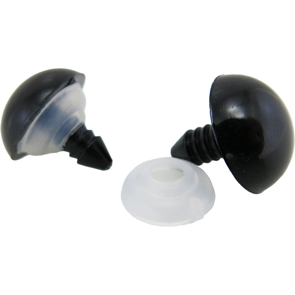 Black Safety Eyes 12mm 6pk