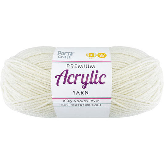 8ply Knitting Yarn 100g  - Cream