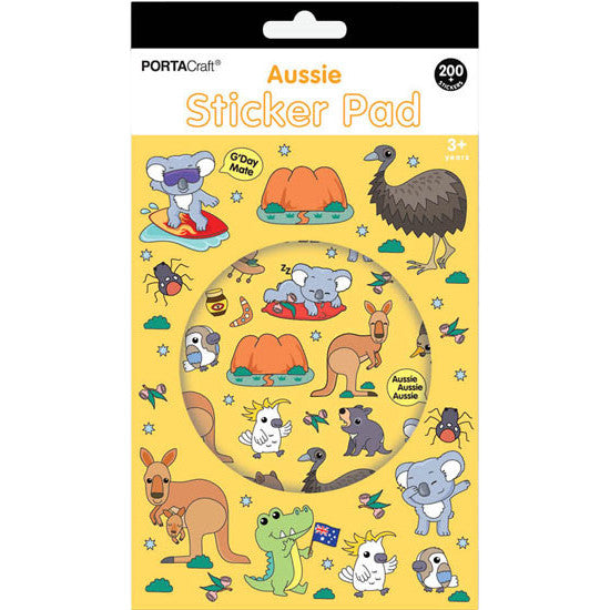 Sticker Pad Aussie Animals & Landmarks 200pcs