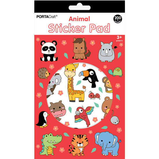 Sticker Pad Animals 200pcs