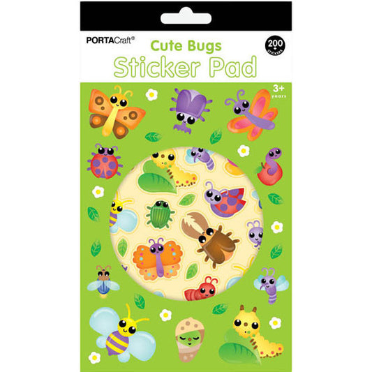 Sticker Pad Cute Bugs 200pcs