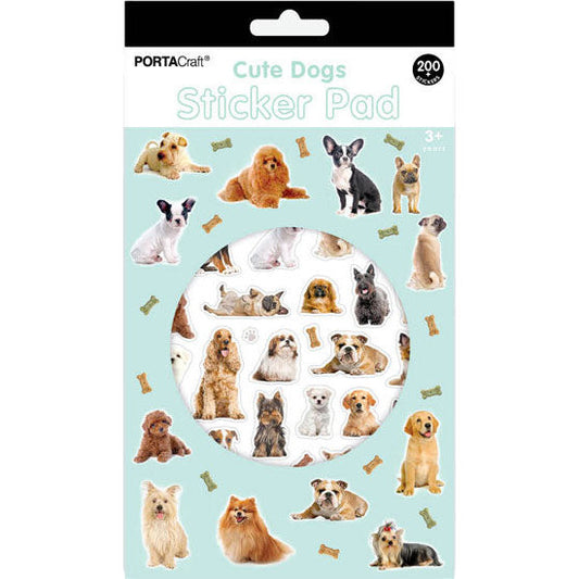 Sticker Pad 200pcs - Dogs & Puppies