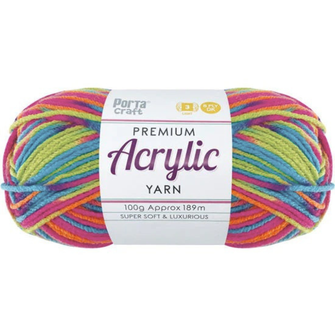 Variegated Knitting Yarn in multi colour