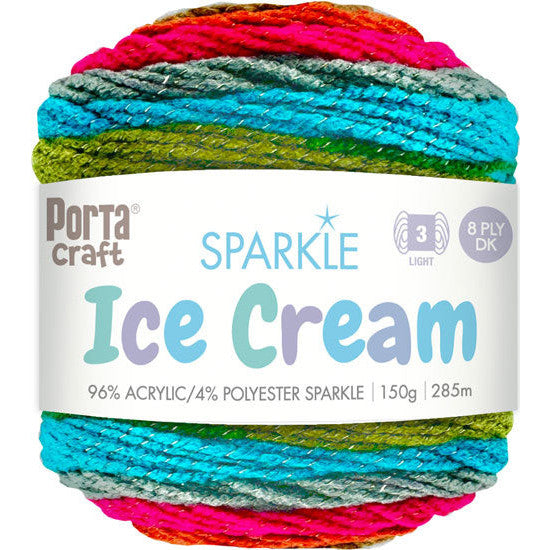 Ice Cream Sparkle Yarn 150g 285m - Buttercup