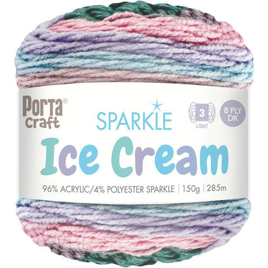 Ice Cream Sparkle Yarn 150g 285m - Blossom