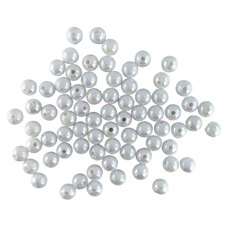 Pearl Beads 8mm 20g Round - White