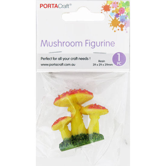 Mushroom Figurine Red & Yellow