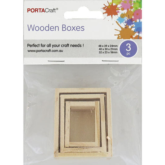 Mini Crates 48x39mm, 40x30mm, 32x23mm 3pk