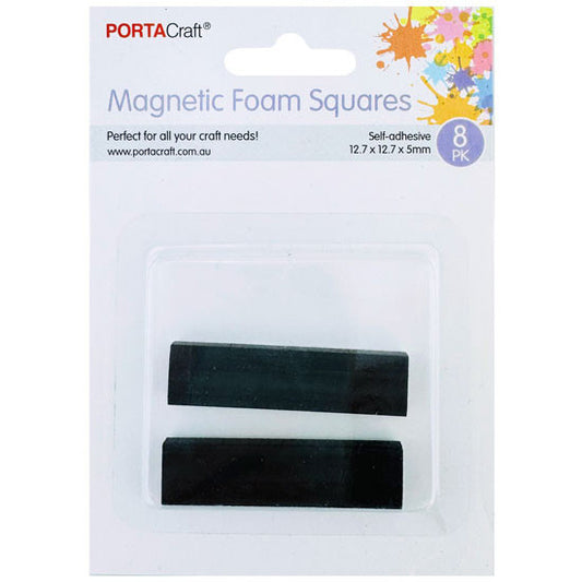 Foam Magnets Self-Adhesive 12.7x12.7x5mm 8pk