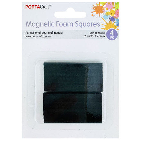 Foam Magnets Self-Adhesive 25.4x25.4x5mm 4pk