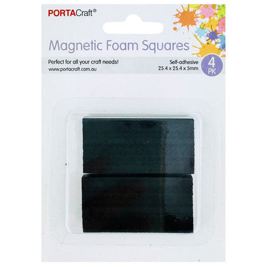 Foam Magnets Self-Adhesive 25.4x25.4x5mm 4pk