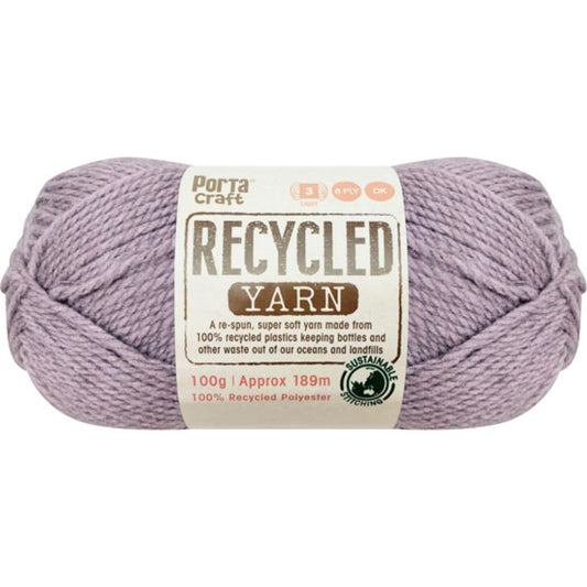 Recycled Yarn 100g 8ply - Lavender Melange
