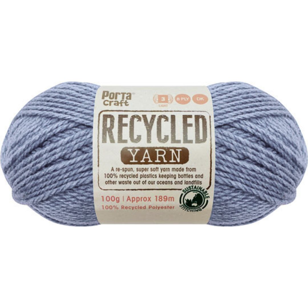 Recycled Yarn 100g 8ply - Bluestone Melange