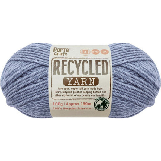Recycled Yarn 100g 8ply - Bluestone Melange