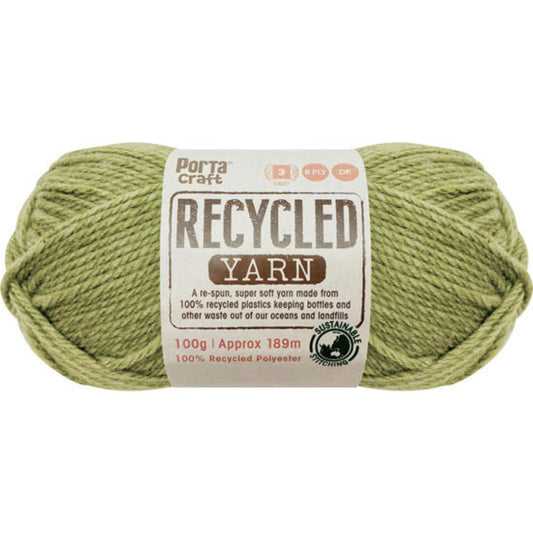 Recycled Yarn 100g 8ply - Matcha Melange