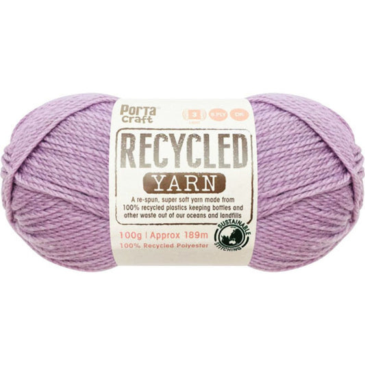 Recycled Yarn 100g 8ply - Lilac Melange