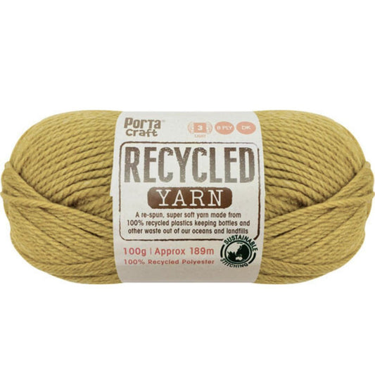 Recycled Yarn 100g 8ply - Olive Melange