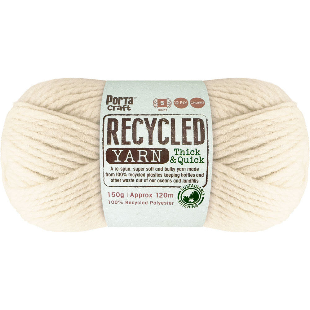 Recycled Yarn 150g 12ply - Solid Whipped Cream