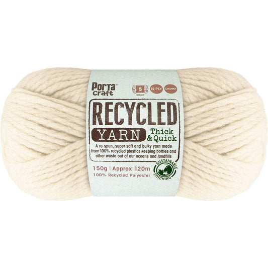 Recycled Yarn 150g 12ply - Solid Whipped Cream