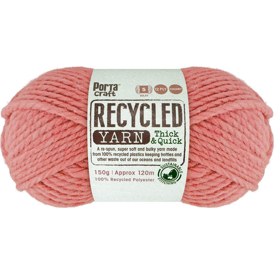 Recycled Yarn 150g 12ply - Solid Pink Lake