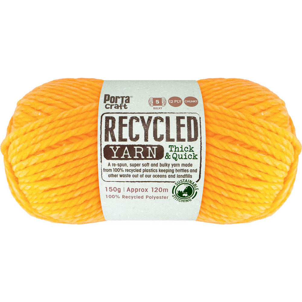 Recycled Yarn 150g 12ply - Solid Sunshine