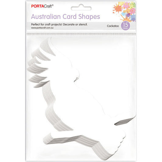Aussie Cardstock Cockatoos 16x21cm 15pk