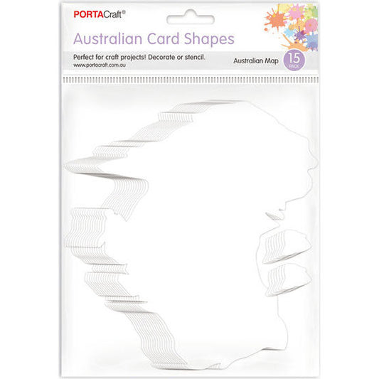 Aussie Cardstock Australian Map 21x16cm 15pk