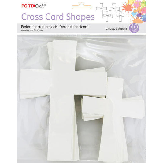 Cardstock Crosses 14.5cm 21cm 2 Designs 40pk