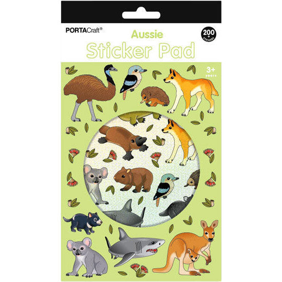 Sticker Pad Aussie Animals 200pcs