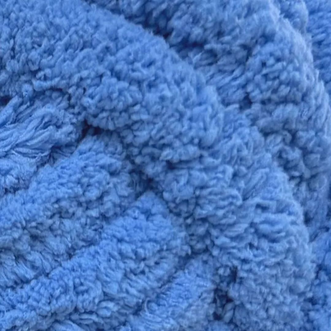 Mega Chenille Yarn 300g 29m 20ply Solid Bright Blue