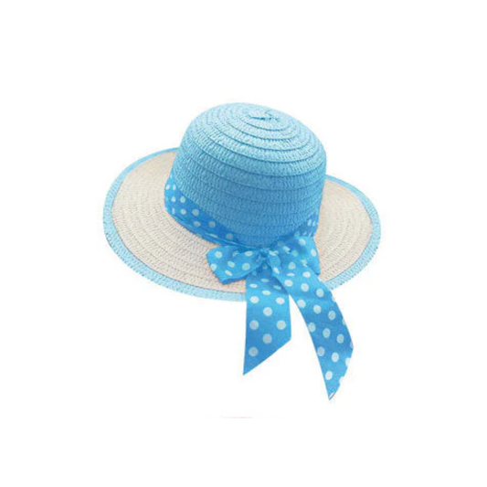 Easter Bonnet with Ribbon Bow 30cm - Blue