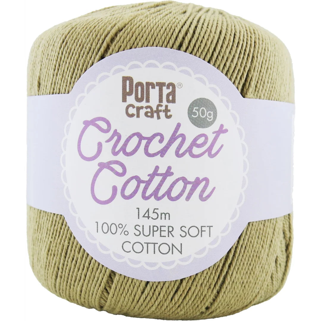Crochet Cotton 50g 145m 3ply - Clay