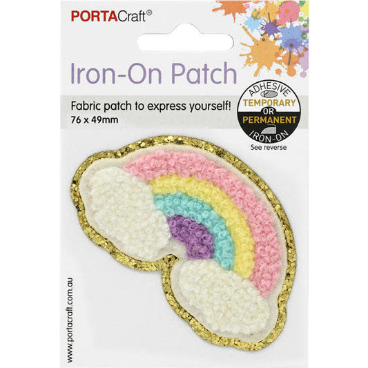 Iron-on & Self-Adhesive Patch Rainbow 76x49mm