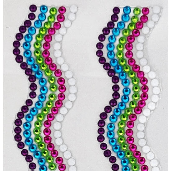 Rhinestone Strips 19mm x 30cm Waves 2pk - Mermaid Fantasy 