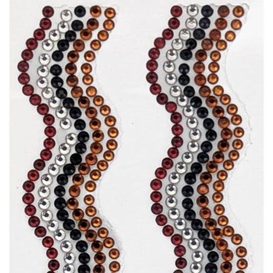 Rhinestone Strips 19mm x 30cm Waves 2pk - Ochre Art