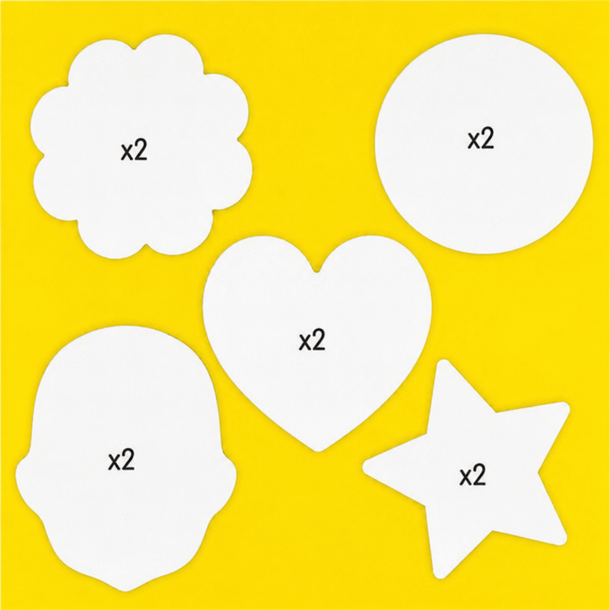 Assorted basic card shapes 10 pack for DIY greeting cards, paper crafts, school art activities and handmade projects