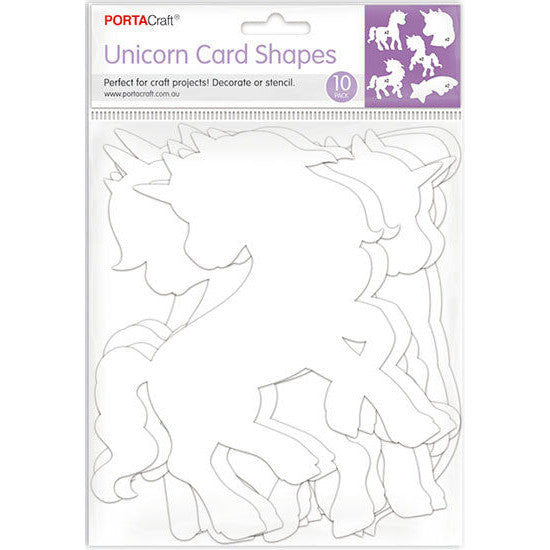 Card Shapes Unicorns 10pk