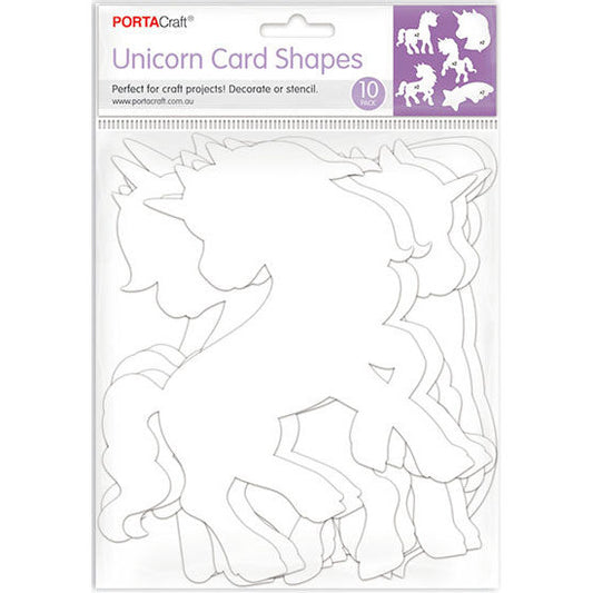 Card Shapes Unicorns 10pk