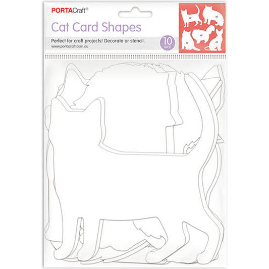 Card Shapes Cats 10pk