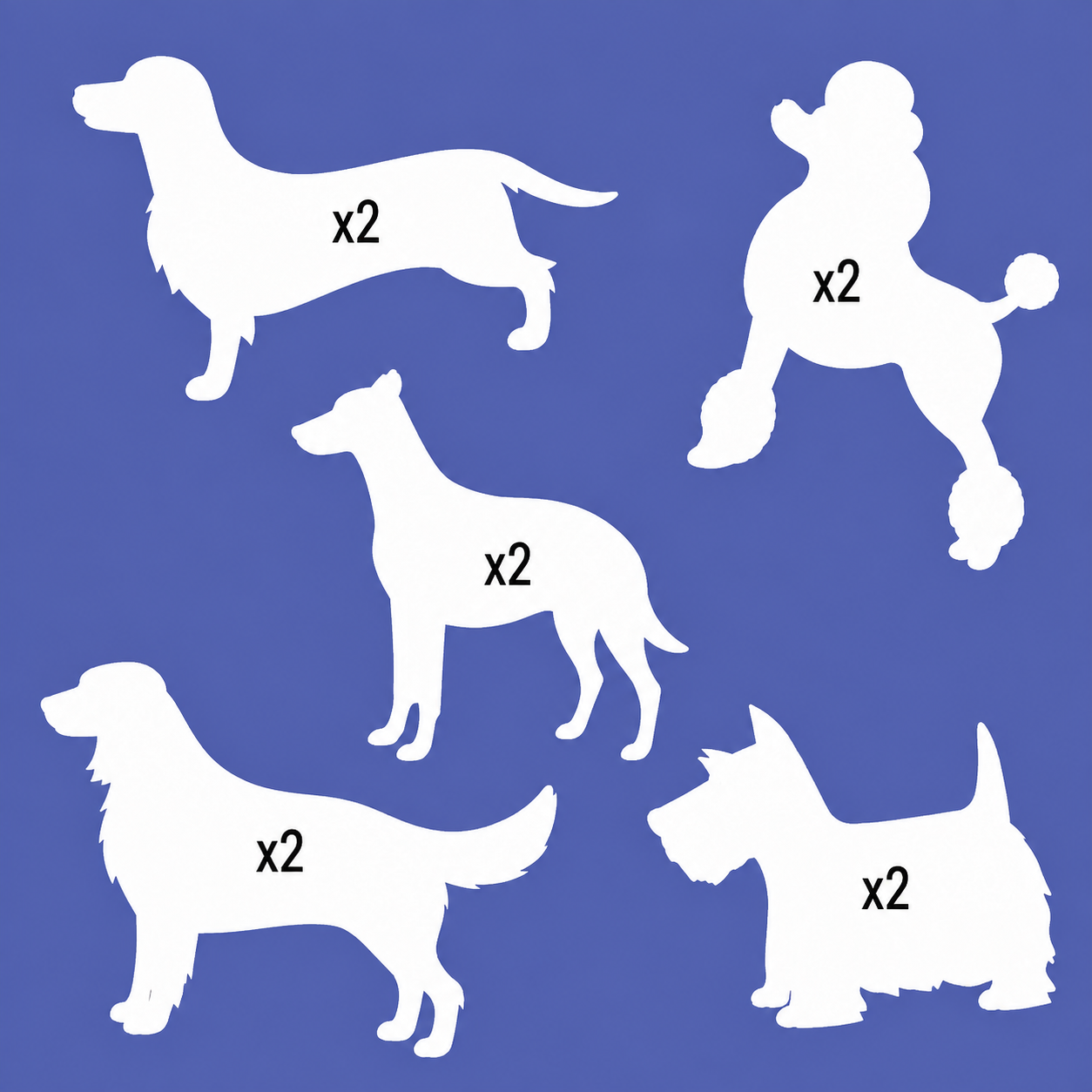 Dog card shapes 10 pack for pet crafts, puppy themed cards, kids art activities and animal craft projects