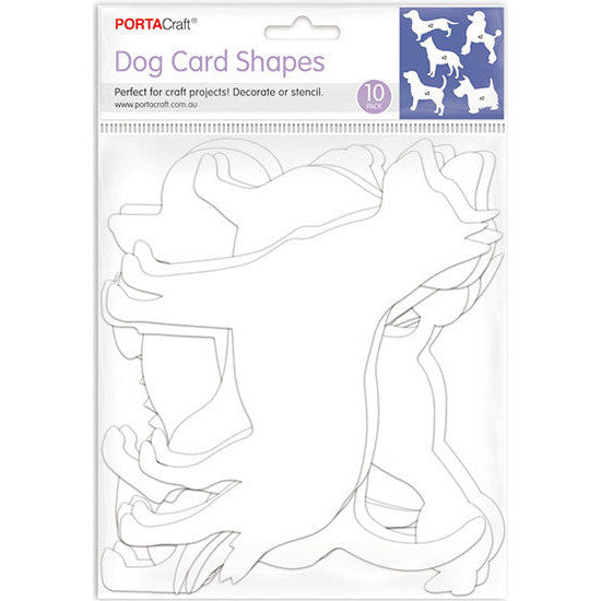 Card Shapes Dogs 10pk