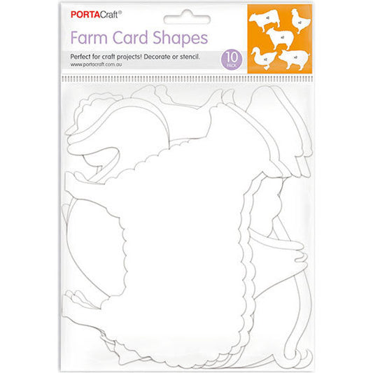 Card Shapes Farm Animals 10pk