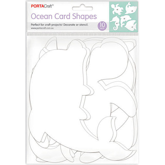 Card Shapes Sea Animals 10pk